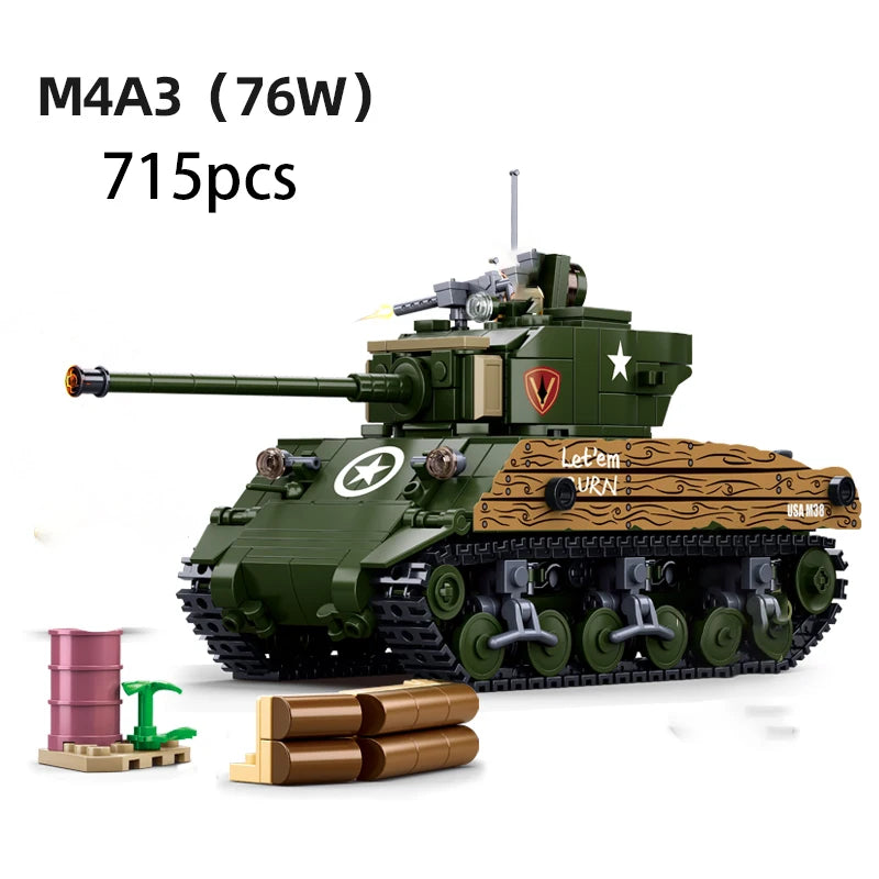 Sluban Normandy Landings Ww2 Military Vehicle Bunker Artillery Building Blocks Germany UK US World War I Ii Army Tank Plane Sets