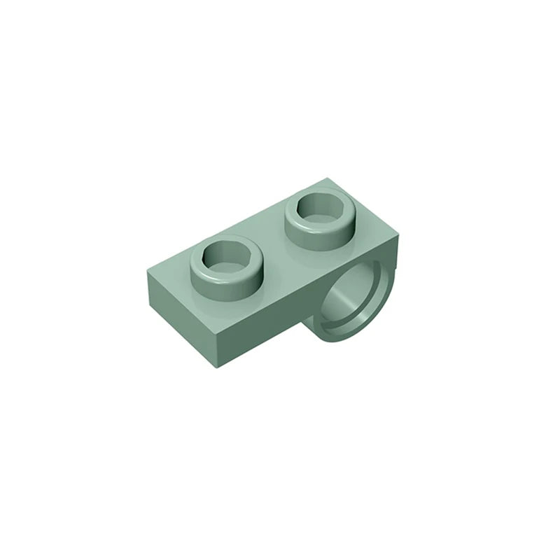 Gobricks 10PCS Bricks Plate Modified 1 x 2 with Pin Hole on Bottom compatible with lego 18677 28809 pieces of children's toys