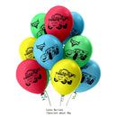 Cars Party Decoration Latex Balloon Happy Birthday Sticker Spieal Baby Shower Cupcaketopper Cake Flag Honeycomb Children
