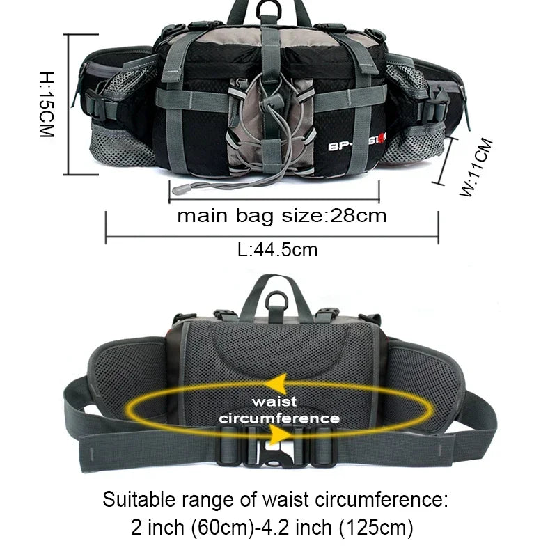 Men Women Shoulder Bag Kettle Travel Backpack Waterproof Rucksack 5L Outdoor Sports Hiking Waist Bag Camping  Cycling Climbing