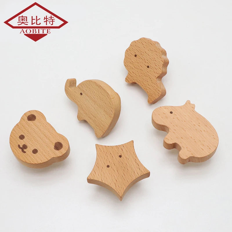 AOBT Wooden Dressers Closet Wardrobe Handles Dresser Knobs Round Rattan Furniture Handles Handmade Kitchen Cupboard Drawer Knobs