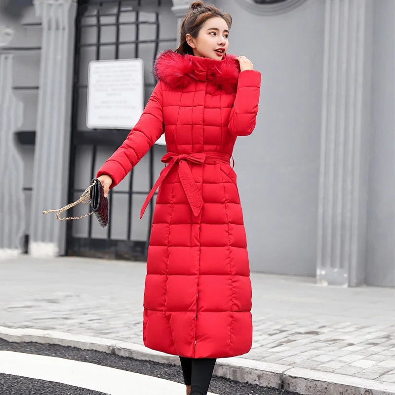 2023 New Arrival Fashion Slim Women Winter Jacket Cotton Padded Warm Thicken Ladies Coat Long Coats Parka Womens Jackets