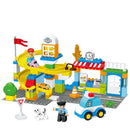 Big Building Blocks Crazy Marble Race Run Slipway Pipeline Ball Compatible Large Bricks Maze Game Children Kids Montessori Toys