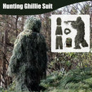 Hunting Ghillie Suit Bird Watching Ghillie Suit 5-piece Ghillie Suit Set for Youth Adults Woodland Camouflage Hunting Apparel