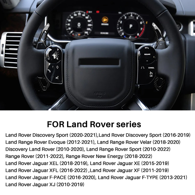 Carbon Abs Car Steering Wheel Paddle Shifter Trim Cover For Land Range Rover Evoque Discovery Sport For Jaguar XF XE Accessories