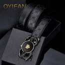 Business Men's Belt Genuine Luxury Brand Belt Metal Buckle Belt High Quality Genuine Leather Belt with Casual Pants Jeans