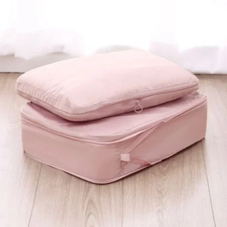 1pc Portable Travel Compression Packing Cubes Suitcase Clothes Organizers Waterproof Luggage Cases Drawer Large Capacity Bags