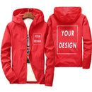 Custom Brand Logo Autumn Jacket Men Waterproof Warm Windbreaker Casual Clothing Big Size 7Xl Men Green Black Red Jacket Outdoor