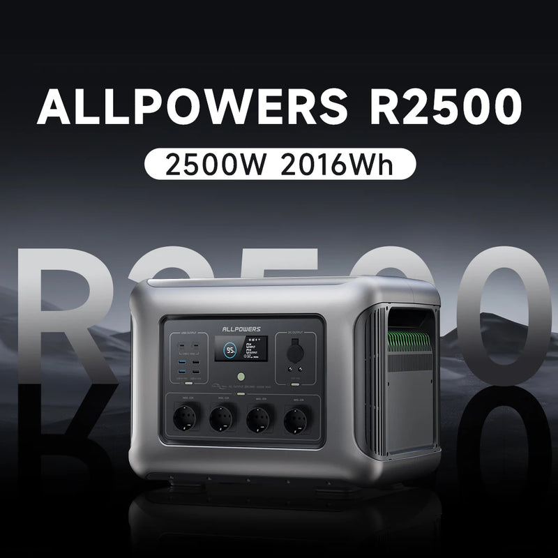 ALLPOWERS R2500 Portable Power Station 2016Wh Expandable to 20kWh LFP Battery 2500W Emergency Household / Outdoor Power Supply