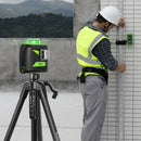 Huepar 3D 12 Lines 603CG Green Beam Self-Leveling Laser Level 3x360 Cross Line Laser USB Charge Dry Li-ion Battery with Receiver