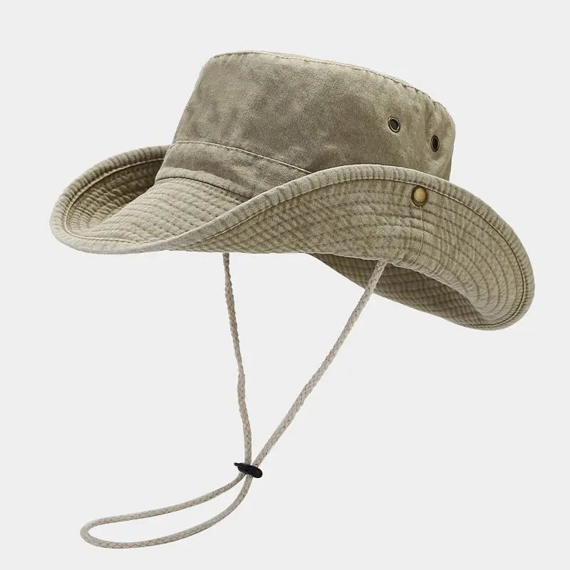 Cotton Solid Bucket Hat Fisherman Hat Outdoor Travel Sun Cap for Men and Women 191