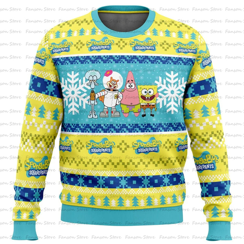 Spongebob Nickelodeon Ugly Christmas Sweater 2025 New Fashion Women Men Pullover Tops Cartoon Anime Couple Hoodie Sweatshirt