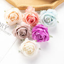 100Pcs Flannel Roses Home Decoration Christmas scrapbooking craft wreath Wedding Bridal Accessories Clearance Artificial Flowers