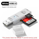 2PCS 2-in-1 USB 3.0 Card Reader Micro SD TF Memory Card Reader USB Flash Drive Cardreader Adapter For PC Laptops Accessories