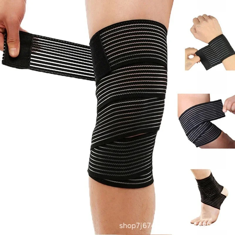 1 Pack High Elastic Compression Bandage Kinesiology Tape for Ankle Wrist Knee Calf Thigh Wrap Support Protector