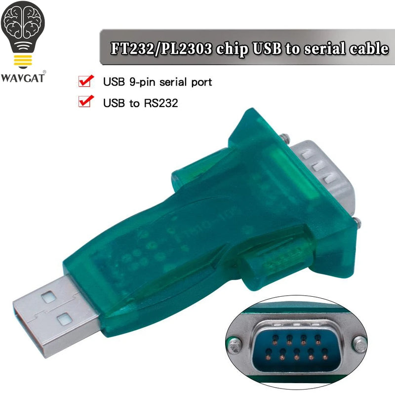 WAVGAT FT232/PL2303 New USB to RS232 COM Port Serial PDA 9 pin DB9 Adapter support Windows7-64