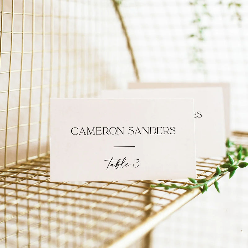 Personalized Wedding Place Cards With Guest Table Name Seat Cards Wedding Invitations Modern Minimalist Cards Party Decor