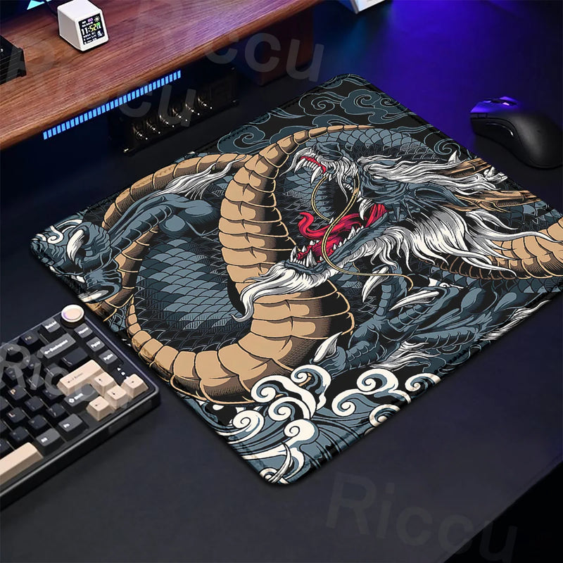 45X40cm Anime Mouse Pad Speed Control E-sport Dragon Gaming Laptops Small Size Keyboard Mat XS Rubber Portable Gamer Deskmat DIY