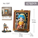 Building Block Toys World Famous Oil Painting Mona Lisa Home Hanging Painting Decorations DIY Children's Toys for Friends Gifts