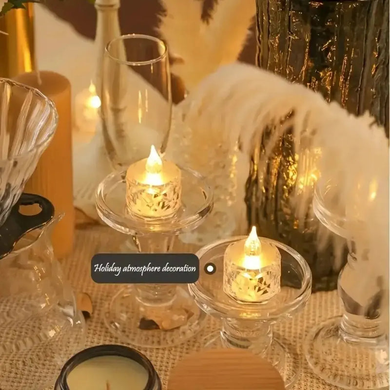 24pcs LED Electronic Candle Lights Battery Powered Flameless Candle Lamp For Valentine Christmas Wedding Party Home Decoration