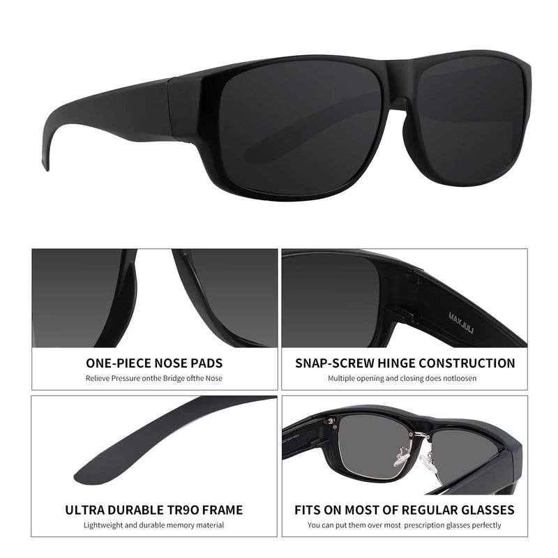 MAXJULI Polarized Sunglasses for Men Women Fit Over Glasses  Wraparound Sunglasses gafas de sol hombre lentes de sol 8239