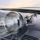 12V/24V Car Cooling Fan USB Suction Cup Windshield Desk Fan 360 Degree Adjustable Auto Cooler 3 Speeds Car Dashboard Fan