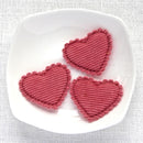 50pcs 21x25/32x37mm Padded Corduroy Fabic Heart Appliques for DIY Hat Clothes Leggings Sewing Supplies Headwear Decor Patches