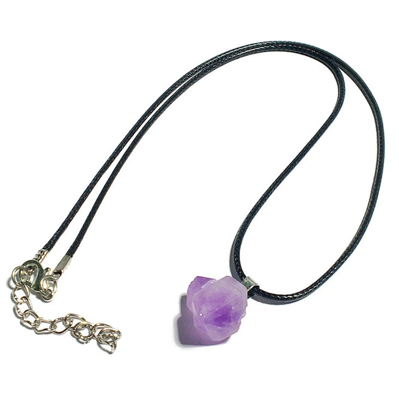 Natural Amethyst Diy Bracelet Irregular Healing Stone Purple Gravel Mineral Specimen Raw Quartz Crystal Necklace Gifts Jewelry