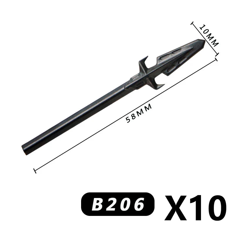 Medieval MOC Weapon Figure Accessories Building Blocks Soldiers Sword Shield Bow Arrow Trident Hammer Axe Spear Brick Kid Toy