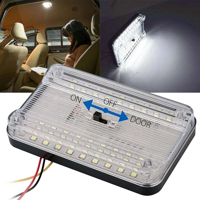 Car Interior Roof Lights 12V 36 LED Bulbs White Vehicle Ceiling LED Lighting Lamp Car Dome Reading Light with On/Off Switch Hot