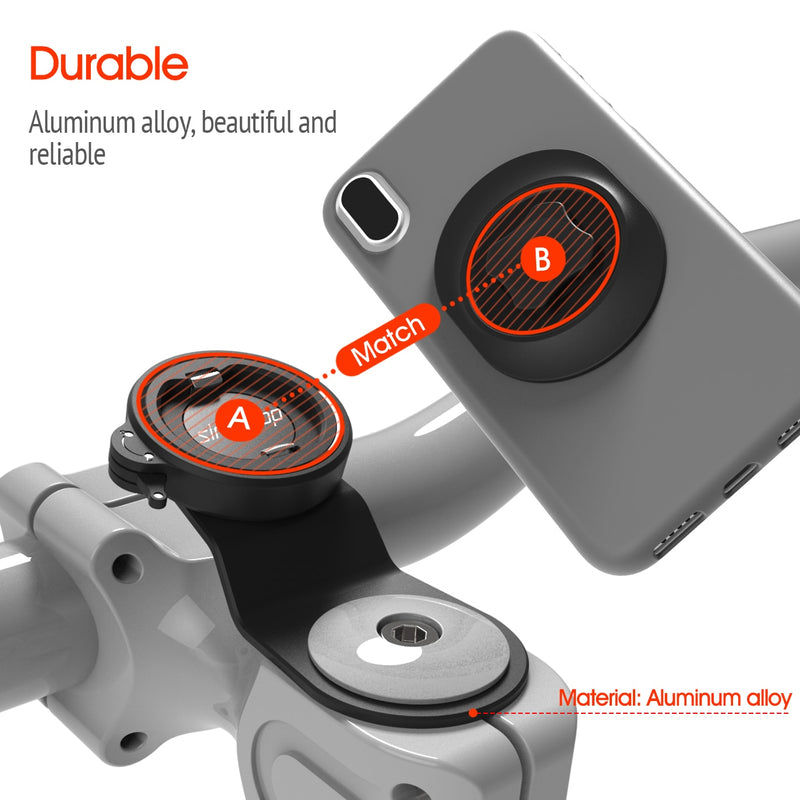 Bike Phone Holder,Bicycle Stem CellPhone Mount,Universal Aluminum MTB Road Bike Cycling Phone Clamp,Quick Attach/Detach