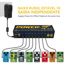 Guitar Effect Pedal Power Supply 10 Isolated Outputs (9V, 12V, 18V) Short Circuit /Overcurrent Protection Guitar Effect Power
