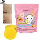40PCS Turmeric Kojic Acid Cleansing Pads Exfoliating Pad Reduce Acne Brighten Skin Face Washing Tool Facial Cleanser Sponges