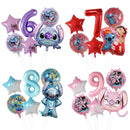 6pcs Disney Lilo & Stitch Party Balloons Stitch 32" Number Balloon set Baby Shower Birthday Party Decorations Kids Toy Gifts