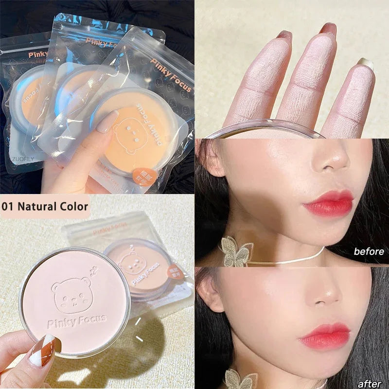 99% Aloe Vera Softening Powder Waterproof Moisturizing Concealer  Foundation Fixed Make Up Oil Control Facial Makeup Cosmetics