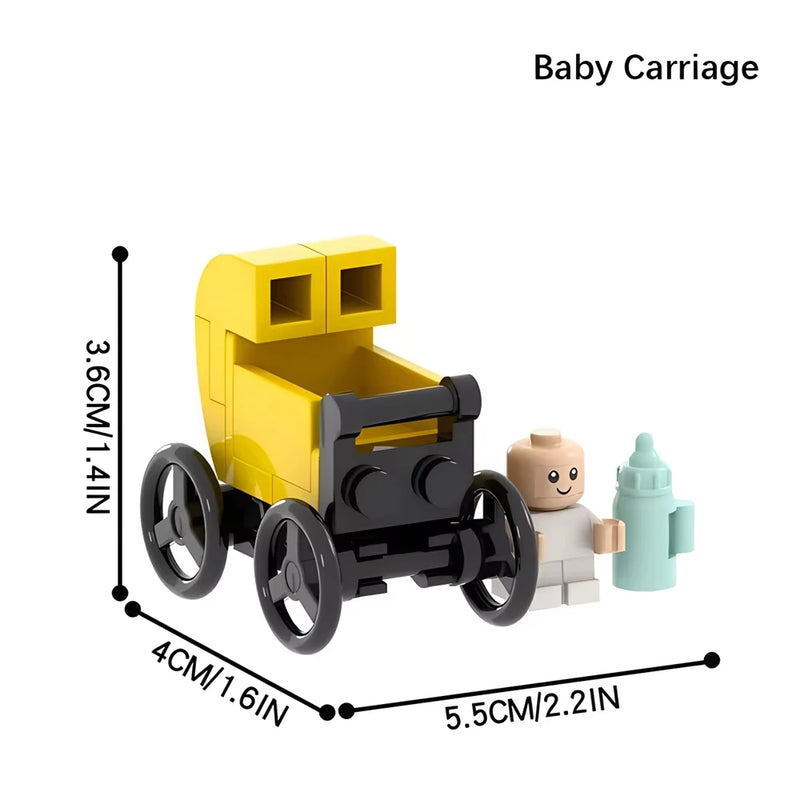 DlY Mini Food Building Block Figures Bread Fish Fruit Chicken Crab Hot Dog Cake Pizze Carrot Box Creative Toys City Parts Brick