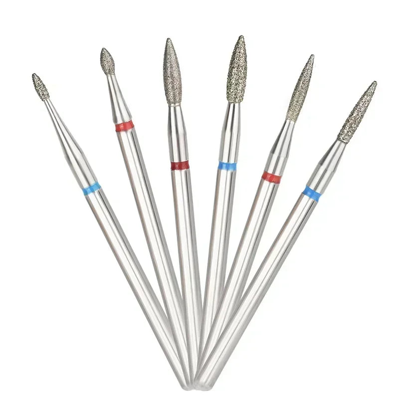 Diamond Nail Drill Bit Set Rotery Milling Cutters Bits for Electric Pedicure Manicure Machine Nail Burr Tools Accessories