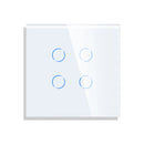 Bingoelec DIY 1/2/3/4 gang Wall Touch Switch Only Crystal Glass Panel 86mm Pearl White Black Golden Grey Glass Frame DIY-Parts