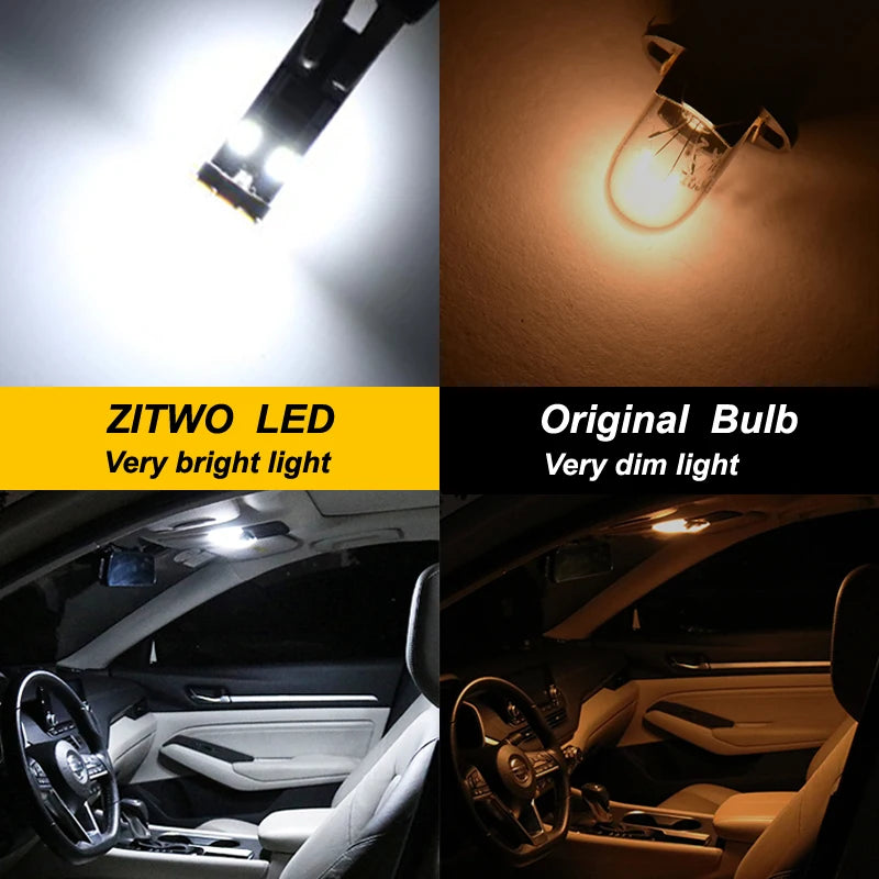 ZITWO 8Pcs Canbus LED Interior Dome Reading Light Bulbs Kit For Ford Mustang 2005 2006 2007 2008 2009 License Plate Lamp