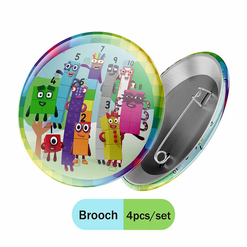 Disney number building blocks cartoon animation table decoration father's day graduacion party stickers decoration anniversaire