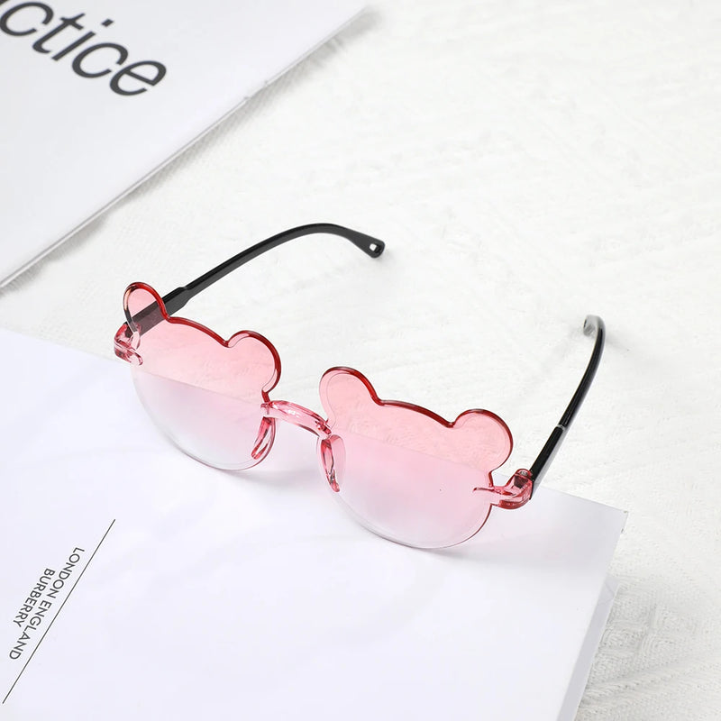 Kids Sunglasses Bear Shaped Cute Sun Glasses Children Trendy Cartoon Outdoor Anti-Glare Glasses For Boys Girls Eyewear