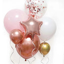 1set Rose Gold Balloon Garland Arch Kit with Pink Gold White Balloon for Graduate Day Proposal Valentine's Day Confession