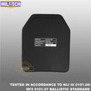 MILITECH SAPI&10x12 Bulletproof Plate NIJ III+ 3+ /NIJ 0101.07 RF2 Alumina&PE Stand Alone One PC Ballistic Panel AK47&SS109&M80