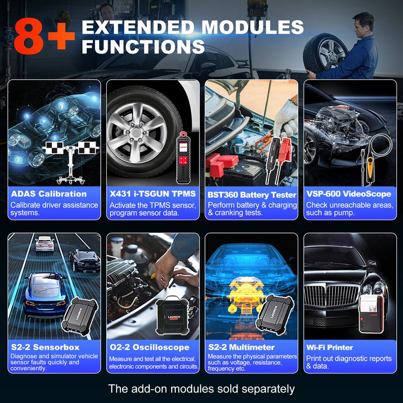 2025 LAUNCH X431 PRO TT V5.0 Car Diagnostic Tools CAN FD/DOIP/OBFCM Auto All System Scanner Bidirectional ECU Coding 38+ Reset