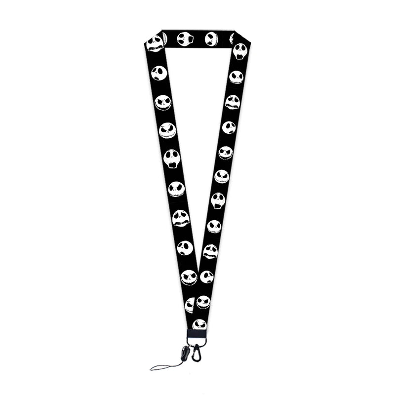The Nightmare Before Christmas Jack Sally Lanyards Keychain Card Badge Holder ID Credit Card Pass Hang Rope Halloween Gift