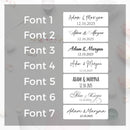 50pcs Personalized Wedding Stickers, Custom Transparent Wedding Stickers, Rectangular Stickers for Name Date, Label Sticker