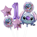 6pcs Disney Lilo & Stitch Party Balloons Stitch 32" Number Balloon set Baby Shower Birthday Party Decorations Kids Toy Gifts