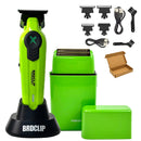 BRDCLIP 2PC FA1T 808 Professional Green Hair clipper Hair Trimmer 7800RPM Barber Machine Electric Clipper with Charger Stand