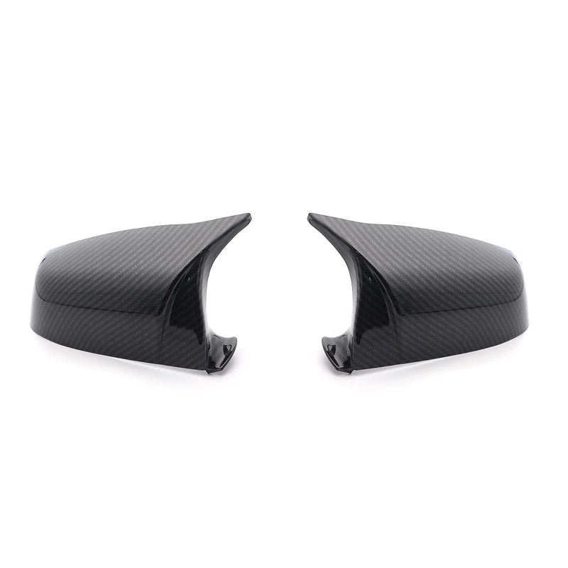 For BMW 5 6 7 Series E60 E61 E63 E64 F06 F07 F10 F11 F13 F01-F04 Carbon Fiber pattern Black Side Wing Rearview Mirror Cover Cap