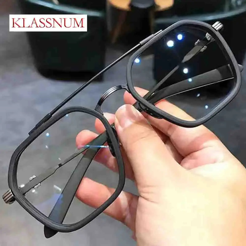 2024 New Fashion Men Sunglasses Oversized Frame Women Anti-blue Light Transparent Glasses UV400 Eyewear Flat Mirror Eyeglass